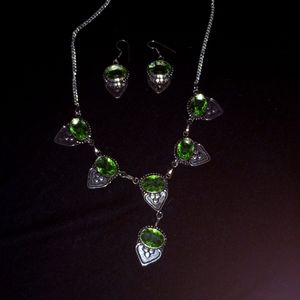 Necklace and earrings